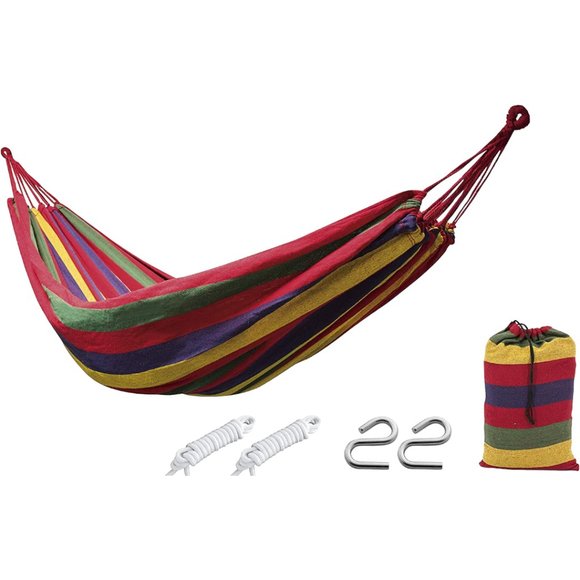 Cao Camping Amaca Brazilia In Cotone, Bianco Panna, 200x100cm, Portata 150kg, Con Frange